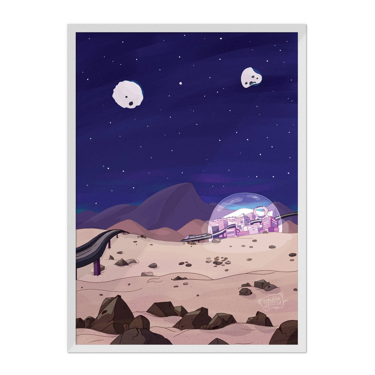 Bubble City on Mars Print