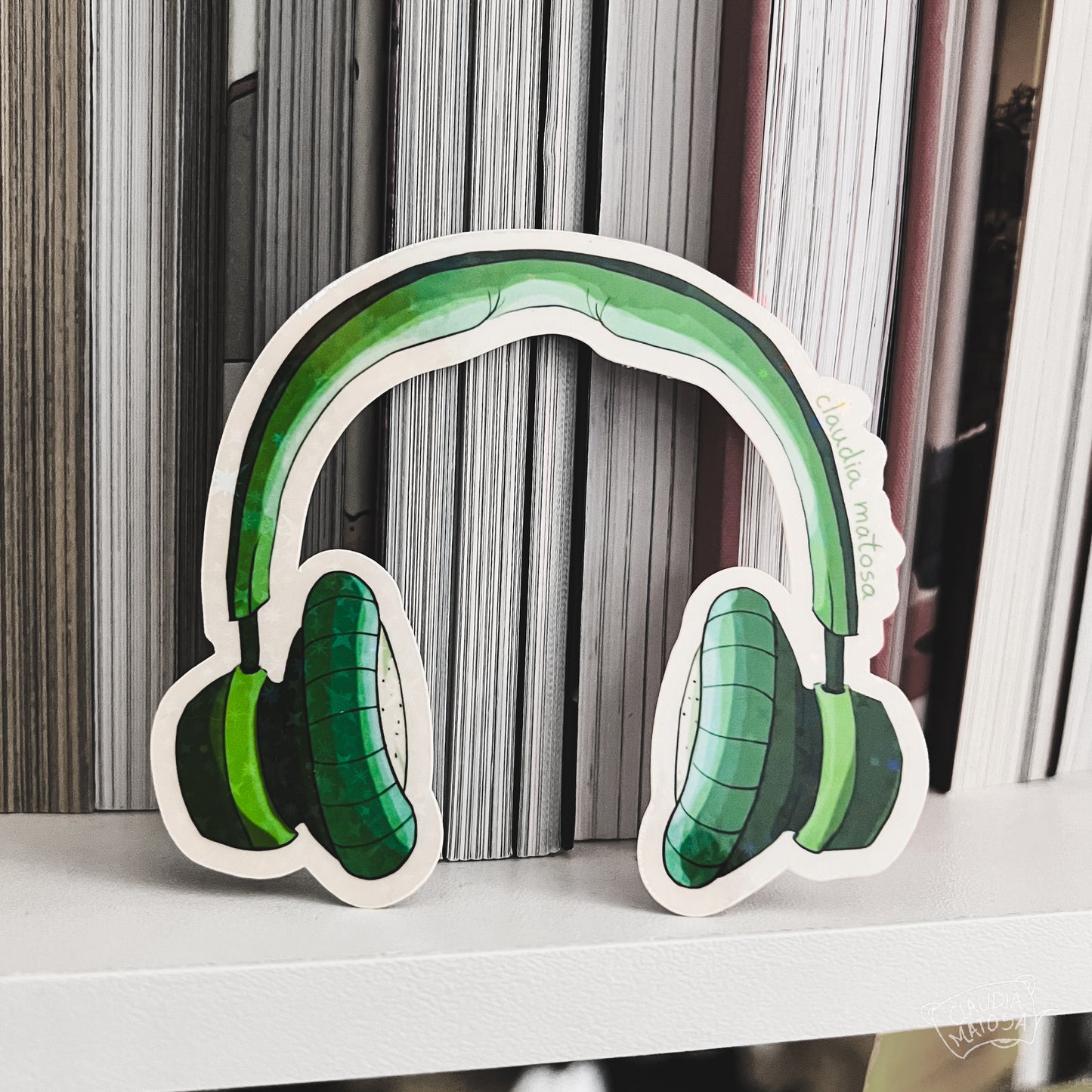 Headphones Holographic Sticker