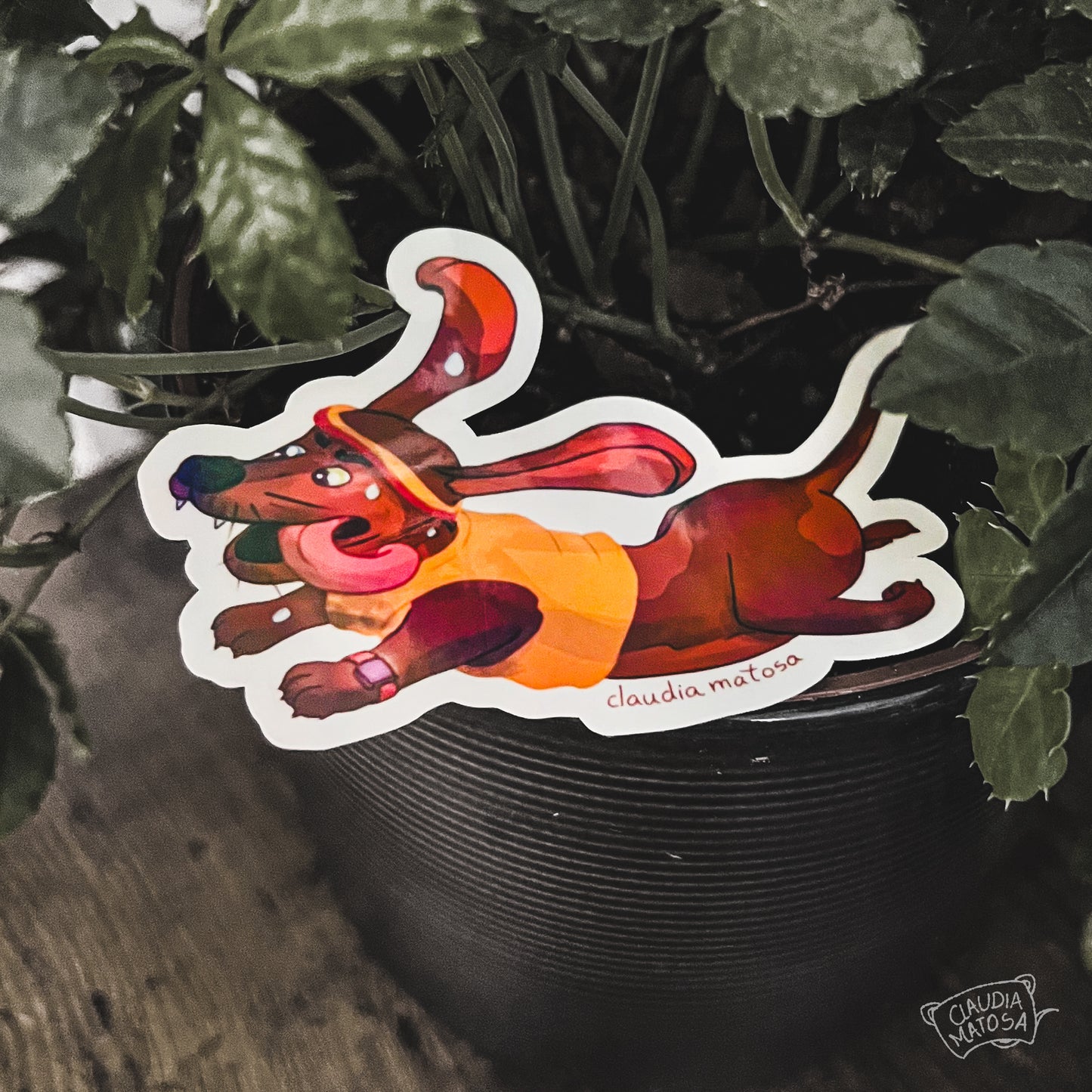 Runner Dog Sticker