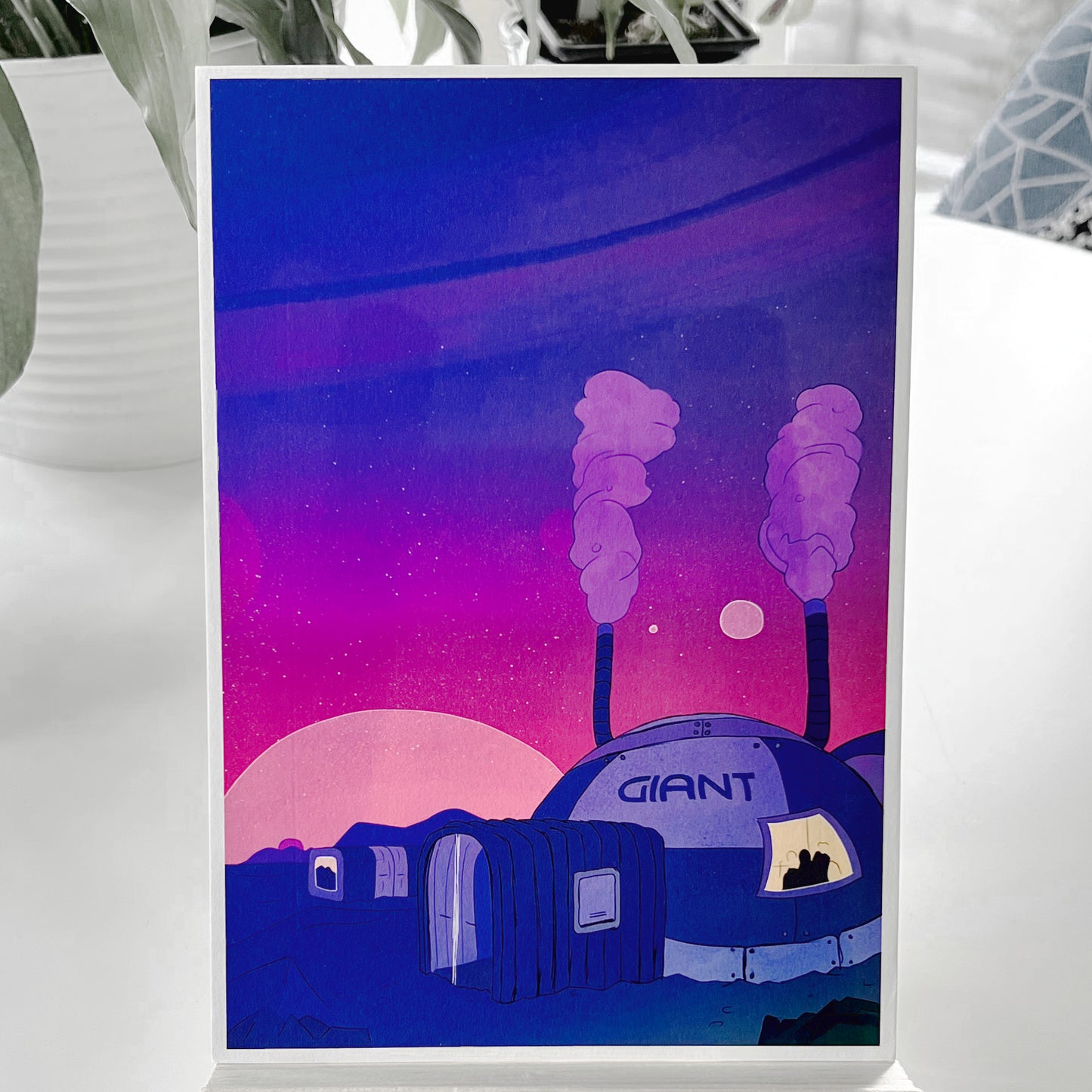 Saturn Moon Living Print