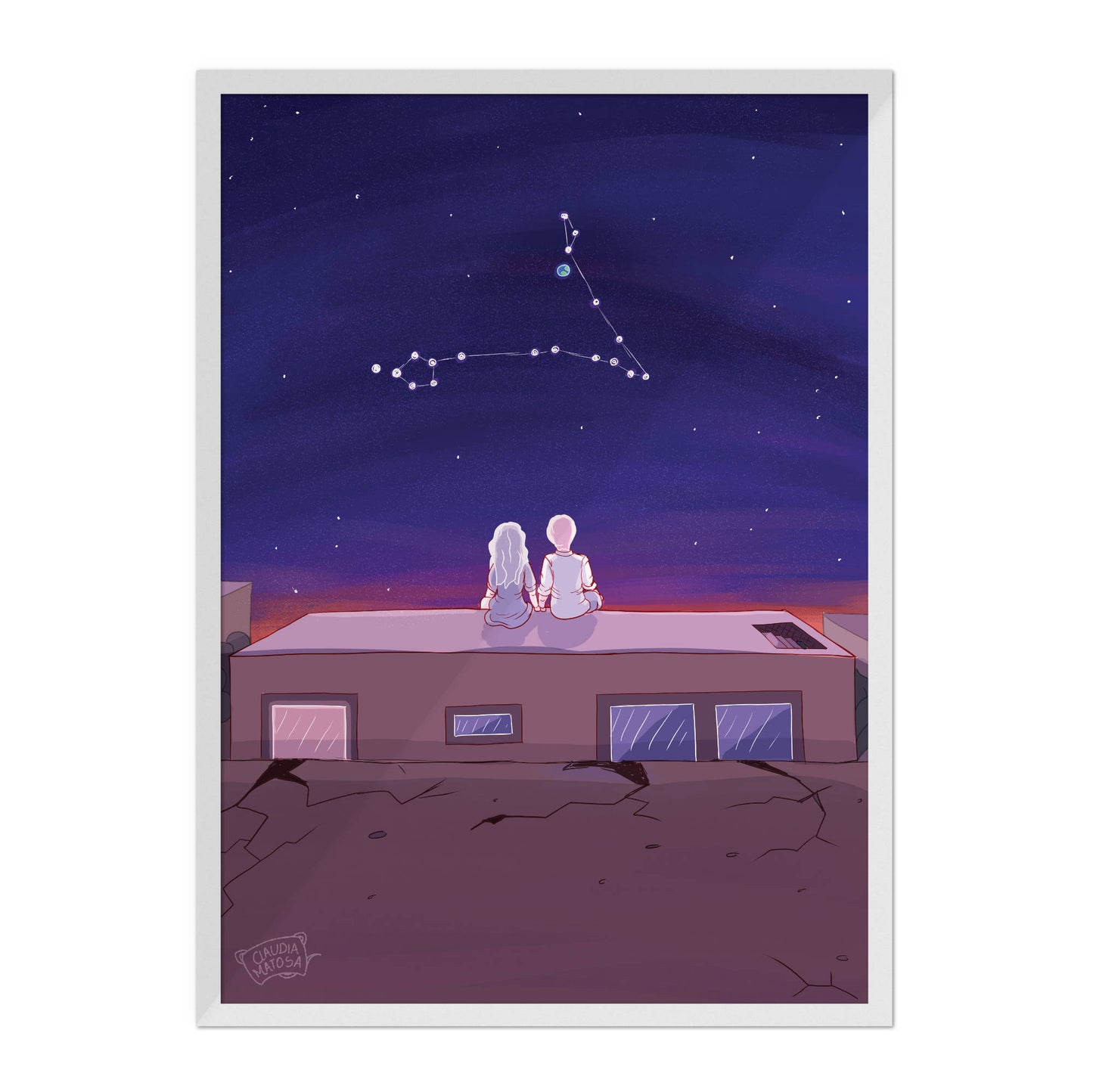 Couple and Constellation Glicée Print