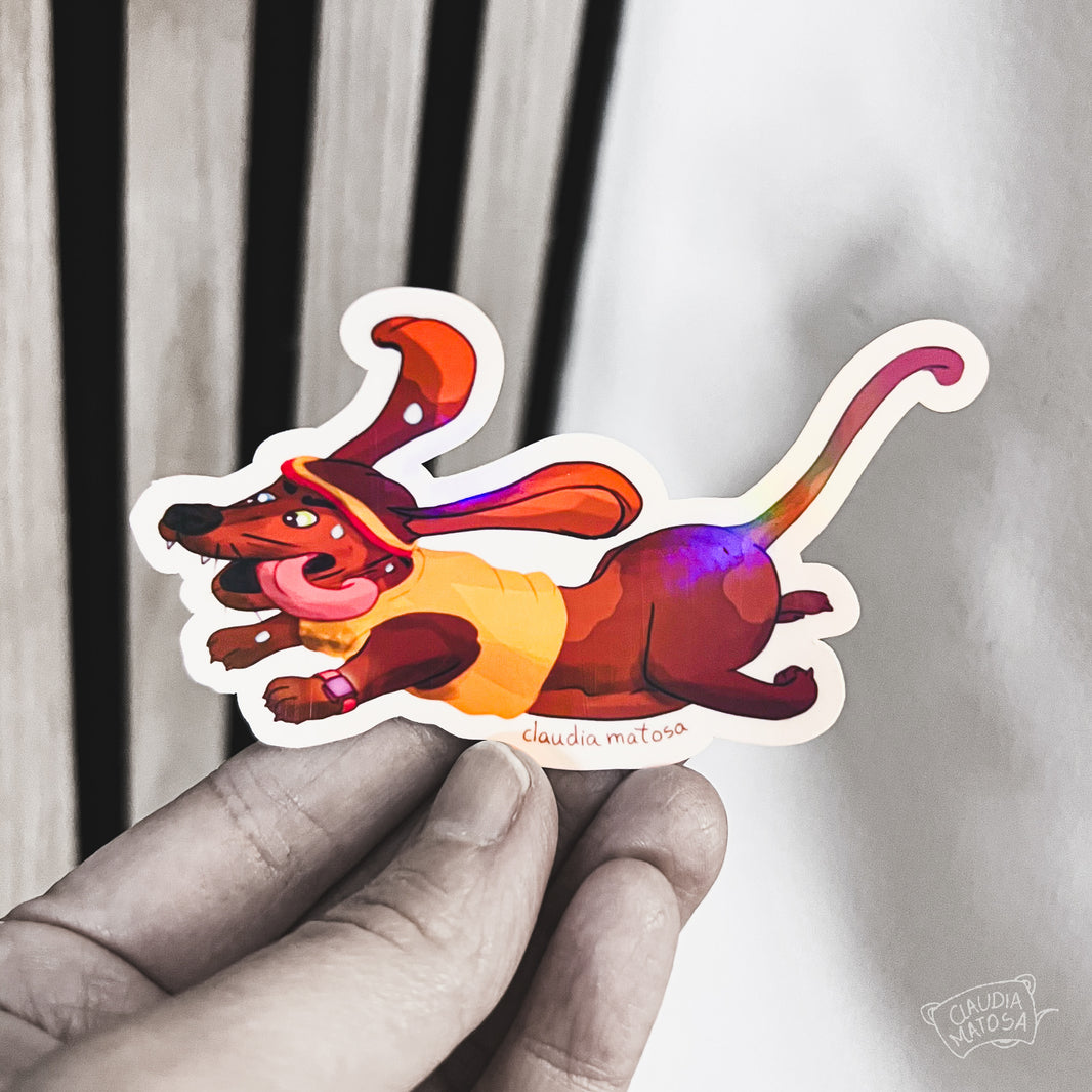 Runner Dog Sticker