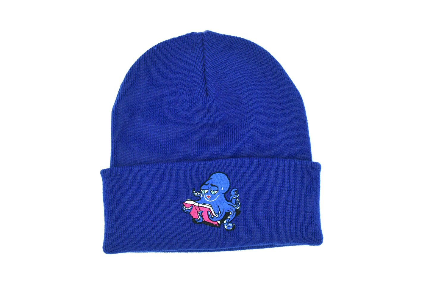 Beanie Hat with Octopus (Blue)