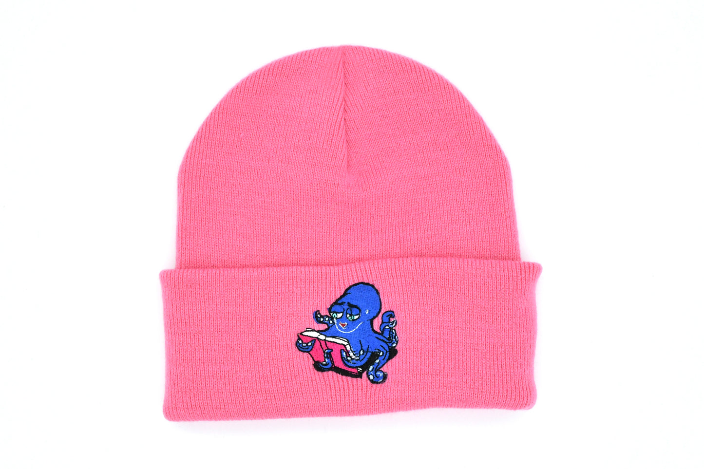 Beanie Hat with Octopus (Pink)