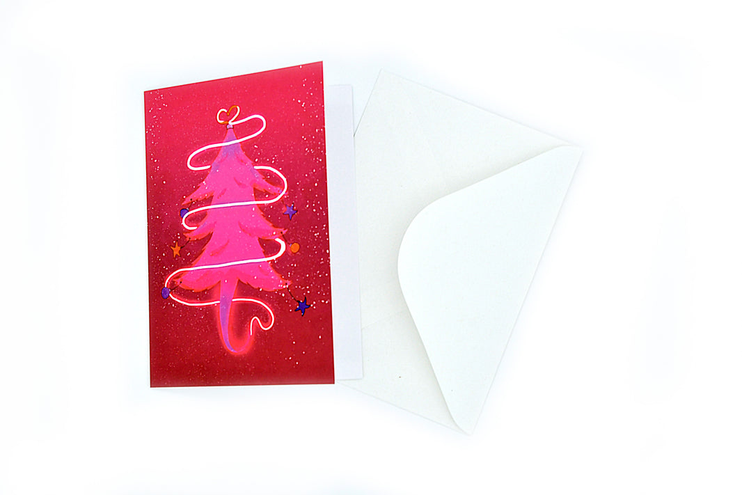 Christmas Card - Pink