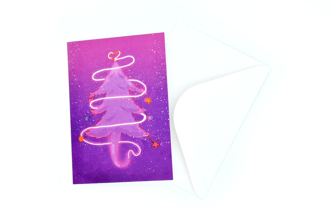 Christmas Card -Purple