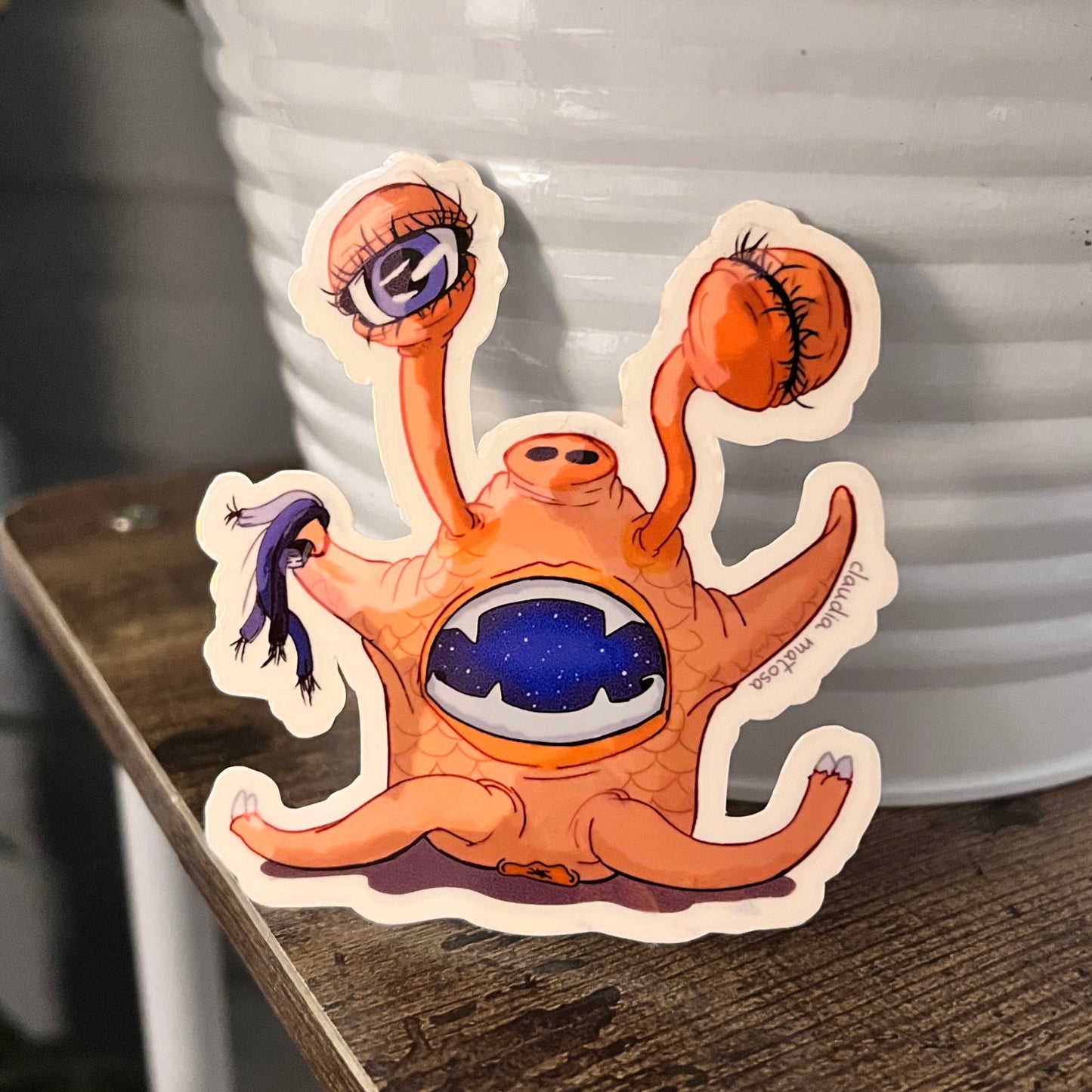 Orange Monster Sticker