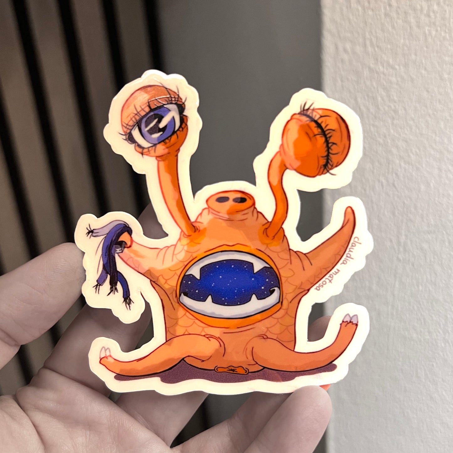 Orange Monster Sticker